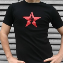 Stuttgart T-Shirt "Fernsehturm roter Stern" black
